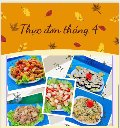 THỰC ĐƠN THÁNG 4